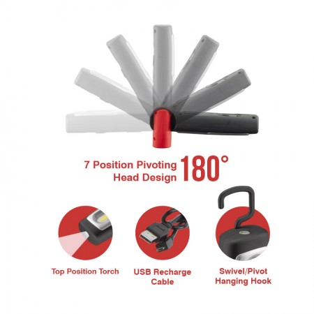 USB Rechargeable Workshop Inspection Lamp - w/ UK Charging Dock
